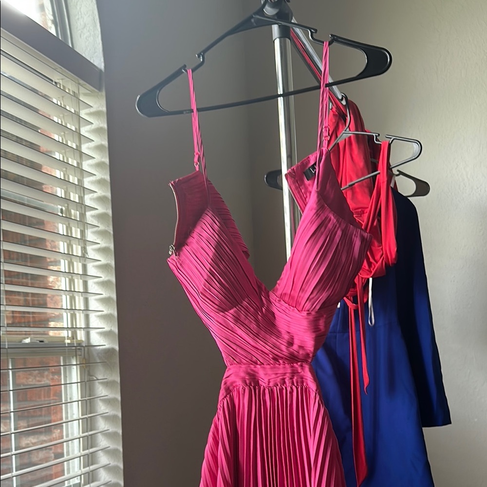 Lulu's Pink Pleated Dress